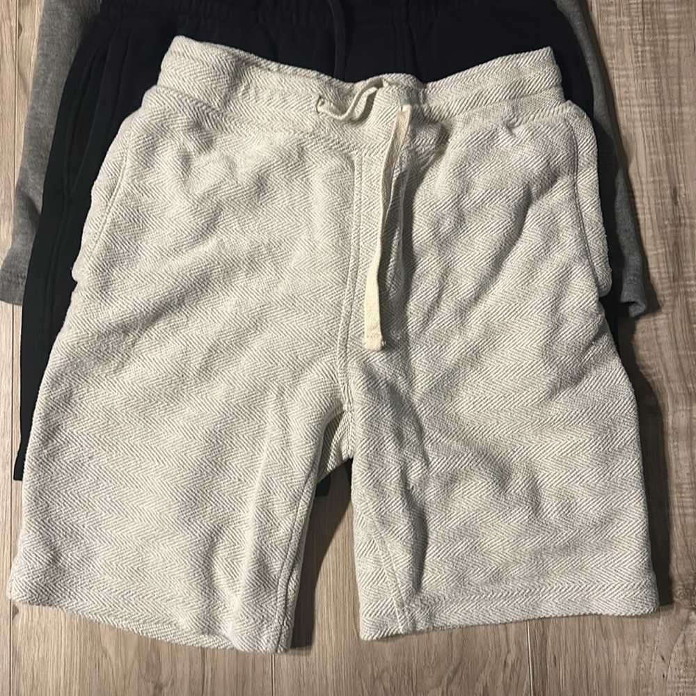 Three pairs of men’s pull on Goodfellow shorts in size extra small